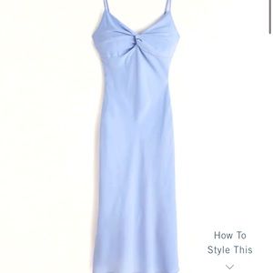 Abercrombie Twist Front Slip Midi Dress